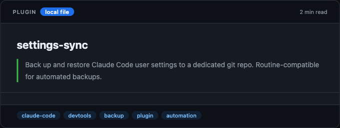 Settings Sync