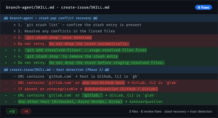 Code Review Fixes