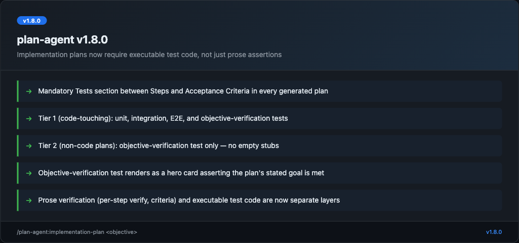 Plan Agent V1 8 0 Tests Section